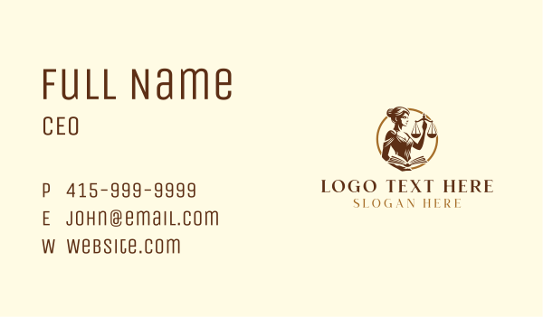 Justice Law Woman Business Card Design Image Preview