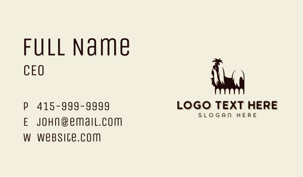 Shih Tzu Dog Grooming Business Card Design Image Preview