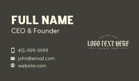 Urban Gothic Wordmark  Business Card Design