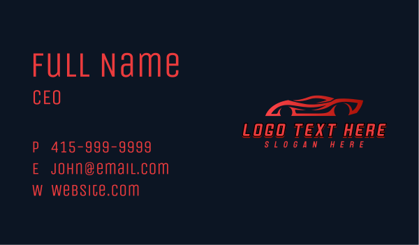  Racing Car Vehicle Business Card Design Image Preview