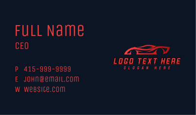  Racing Car Vehicle Business Card Image Preview