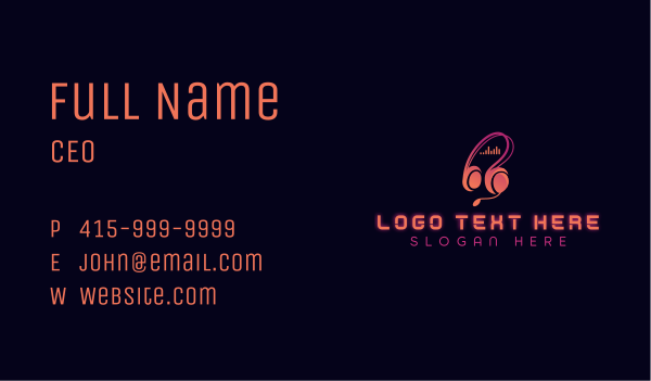 DJ  Headphones Studio Business Card Design Image Preview