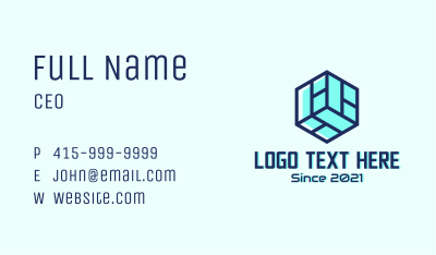 Isometric Cube Business Business Card Image Preview