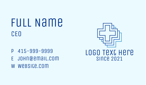 Blue Medical Hospital Business Card Design Image Preview