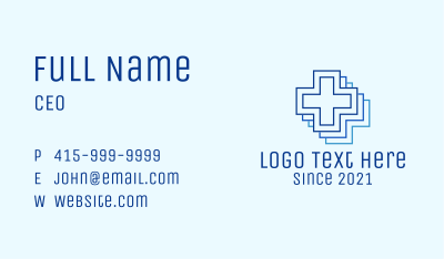 Blue Medical Hospital Business Card Image Preview