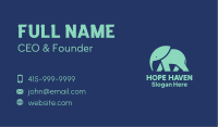 Teal Elephant Silhouette Business Card Image Preview