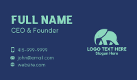 Teal Elephant Silhouette Business Card Image Preview
