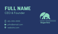 Teal Elephant Silhouette Business Card Image Preview