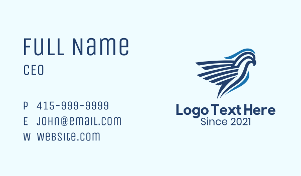 Blue Tropical Cockatoo Business Card Design Image Preview