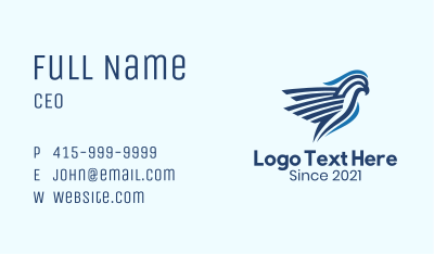 Blue Tropical Cockatoo Business Card Image Preview