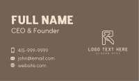Creative Brand Letter R Business Card Image Preview