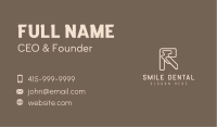 Creative Brand Letter R Business Card Image Preview