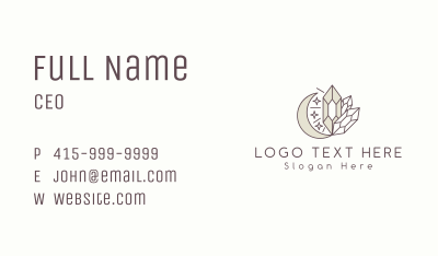 Cosmic Crystal Stone Business Card Image Preview