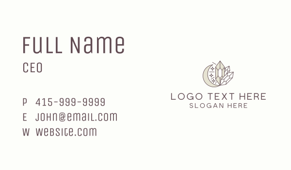 Cosmic Crystal Stone Business Card Design Image Preview