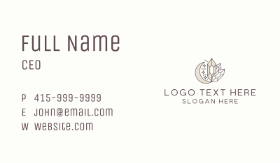 Cosmic Crystal Stone Business Card Image Preview