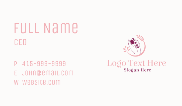 Hand Nail Polish  Business Card Design Image Preview