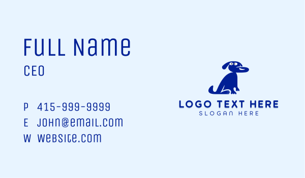 Cartoon Pet Dog Business Card Design Image Preview