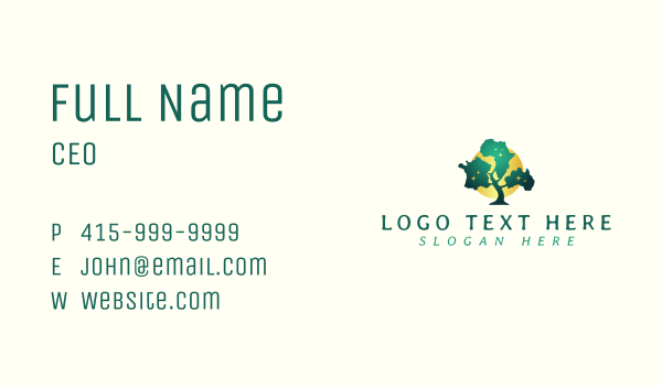Nature Tree Map Business Card Design Image Preview