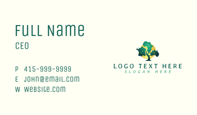 Nature Tree Map Business Card Image Preview