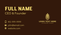 Castle Tower Shield Business Card Design