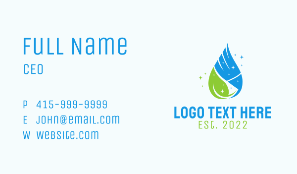 Eco Housekeeping Service Business Card Design Image Preview