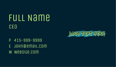 Graffiti Paint Wordmark Business Card Image Preview