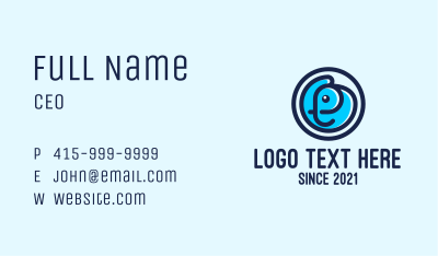 Blue Elephant Embryo Business Card Image Preview