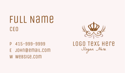 Luxury Monarch Crown  Business Card Image Preview
