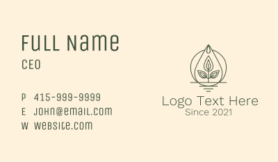 Natural Essential Oil Plant Business Card Image Preview