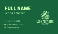 Green Floral Stained Glass Business Card Image Preview