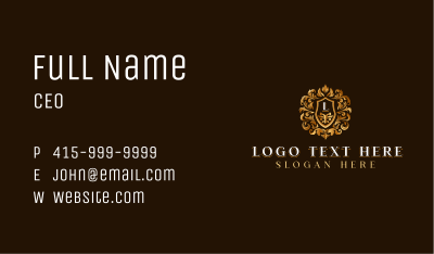 High End Hotel Crest Business Card Image Preview