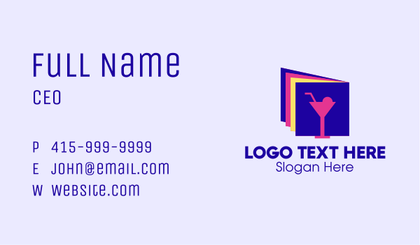 Cocktail Drink Business Card Design Image Preview