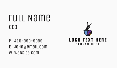 Colorful Snail Mascot  Business Card Image Preview