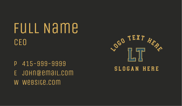 Sports Club Lettermark Business Card Design Image Preview