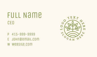 Nature Gardening Plant Business Card