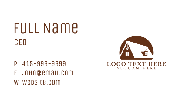 Cabin Roof Construction Business Card Design Image Preview