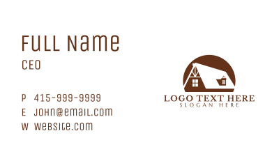 Cabin Roof Construction Business Card Image Preview