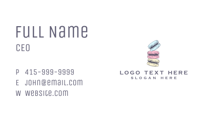Sweet Macaron Dessert Business Card Image Preview