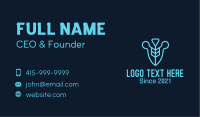 Blue Tech Shield Business Card Image Preview