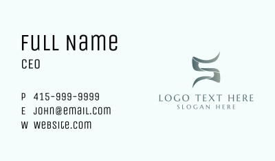Generic Gray Letter S  Business Card Image Preview