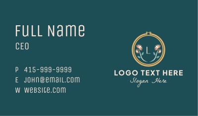 Embroidery Craft Letter  Business Card Image Preview