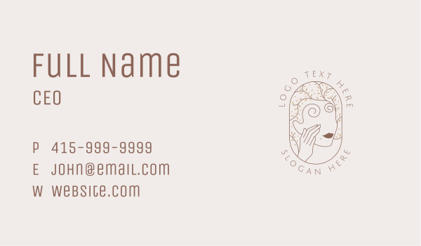 Natural Beauty Salon Business Card Design Image Preview