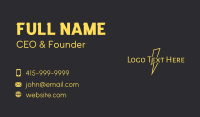 Thunder Bolt Wordmark  Business Card Image Preview