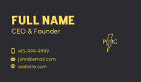 Thunder Bolt Wordmark  Business Card Image Preview