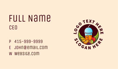 Fresh Healthy Juice Business Card Image Preview