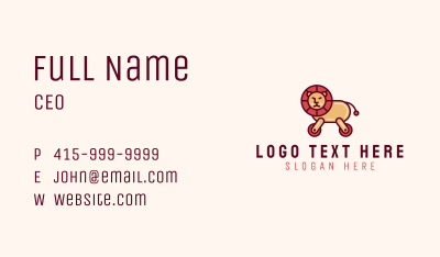 Wheeled Lion Toy Business Card Image Preview