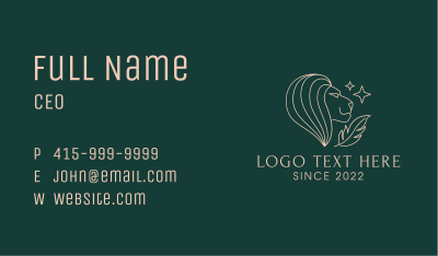 Lion Fortune Teller Business Card Image Preview