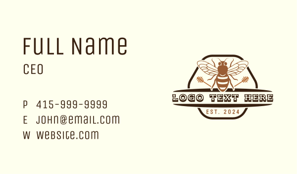Beekeeper Honey Hive Business Card Design Image Preview