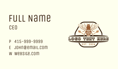 Beekeeper Honey Hive Business Card Image Preview