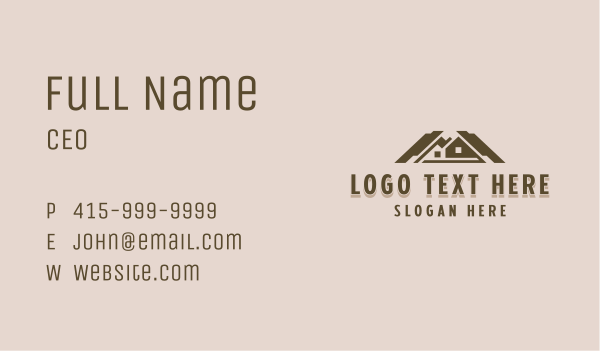 Roof Construction Builder Business Card Design Image Preview